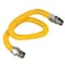 Flextron Gas Line Hose 3/8'' O.D.x72'' Len 3/8" FIPxMIP Fittings Yellow Coated Stainless Steel Flexible FTGC-YC14-72I - alternate 1